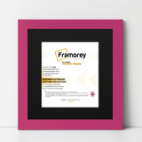 Square Size Pink Picture Frame With Black Mount