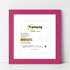 Square Size Pink Picture Frame With White Mount