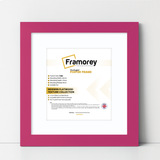 Square Size Pink Picture Frame With White Mount