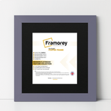 Square Size Purple Picture Frame With Black Mount