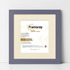 Square Size Purple Picture Frame With Ivory Mount