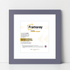 Square Size Purple Picture Frame With White Mount