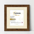 Square Size Rustic Oak Picture Frame With Ivory Mount