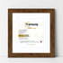 Square Size Rustic Oak Picture Frame With White Mount