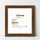 Square Size Rustic Oak Picture Frame With White Mount