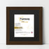 Square Size Walnut Picture Frame With Black Mount
