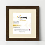 Square Size Walnut Picture Frame With Ivory Mount