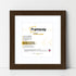 Square Size Walnut Picture Frame With White Mount