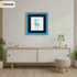 Square Blue Picture Frame with Black mount Wall Art Photo Frames