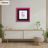 Square Size Pink Picture Frame With Black Mount