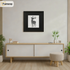 Square Size Thin Ash Black Frame With Black Mount
