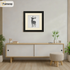 Square Size Thin Ash Black Frame With Ivory Mount