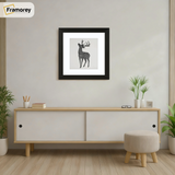 Square Size Thin Ash Black Frame With White Mount