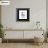 Square Size Dark Grey Picture Frame With Black Mount