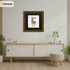 Square Size Dark Oak Picture Frame With Black Mount