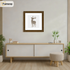 Square Size Dark Oak Picture Frame With White Mount