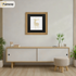 Square Size Oak Picture Frame With Black Mount