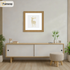 Square Size Oak Picture Frame With White Mount