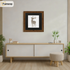 Square Size Rustic Oak Picture Frame With Black Mount