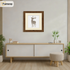 Square Size Rustic Oak Picture Frame With Ivory Mount