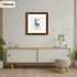Square Size Rustic Oak Picture Frame With White Mount