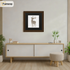 Square Size Walnut Picture Frame With Black Mount