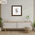 Square Size Walnut Picture Frame With White Mount