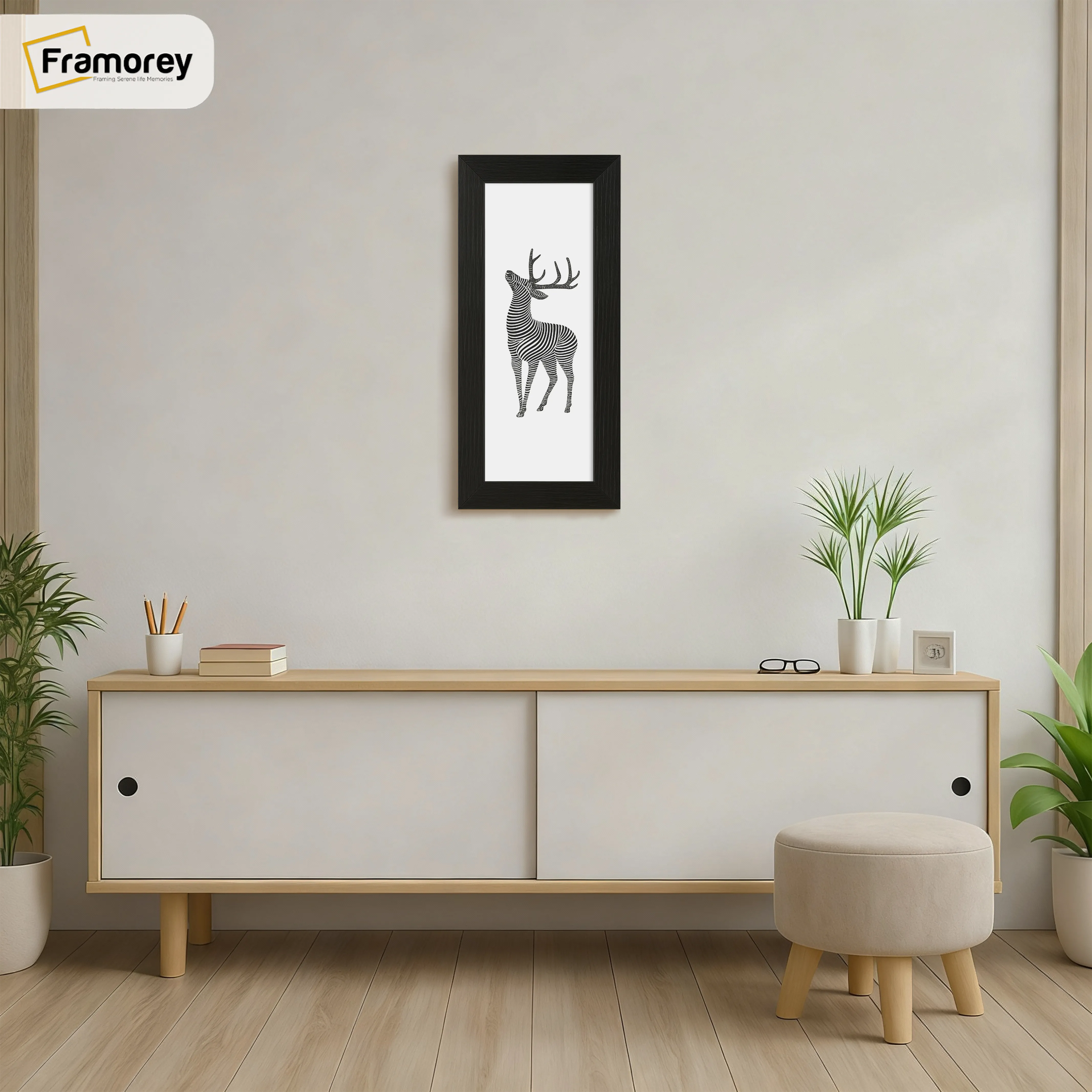 Panoramic Size Ash Black Picture Frames Wall Decor Frame