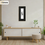 Panoramic Thin Ash Black Picture Frame With Black Mount Wall Decor Frame