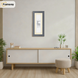 Panoramic Dark Grey Picture Frame With Ivory Mount Wall Decor Frame