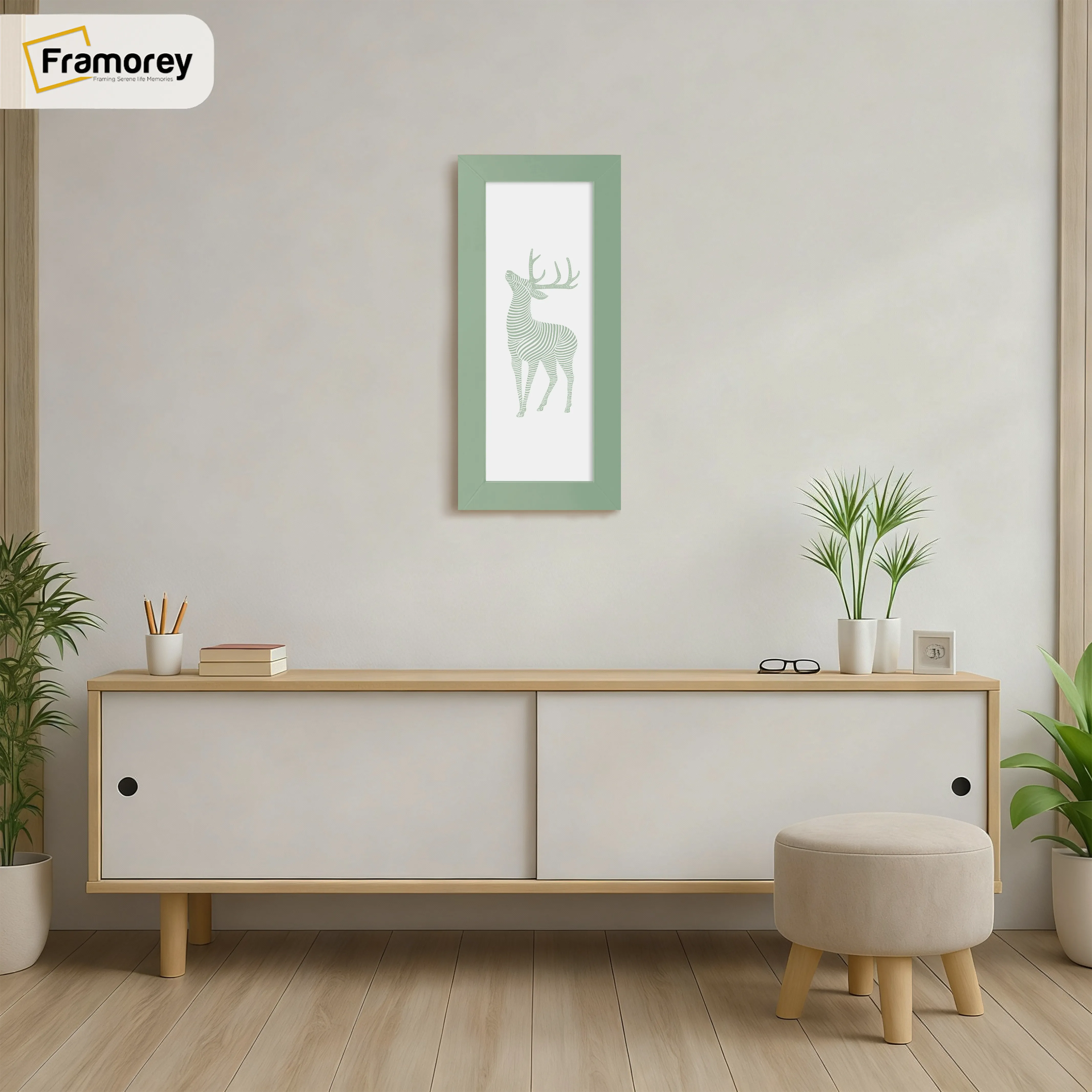 Panoramic Size Green Picture Frames Wall Decor Frame