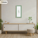 Panoramic Green Picture Frame With White Mount Wall Decor Frame