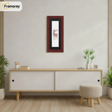 Panoramic Mahogany Picture Frame With Black Mount Wall Decor Frame