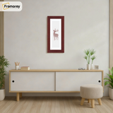 Panoramic Mahogany Picture Frame With White Mount Wall Decor Frame