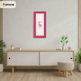 Panoramic Pink Picture Frame With Ivory Mount Wall Decor Frame