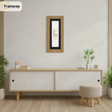 Panoramic Oak Picture Frame With Black Mount Wall Decor Frame