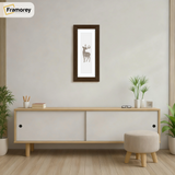 Panoramic Walnut Picture Frame With White Mount