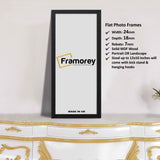 Flat Panoramic Black Picture Photo Frame Wall Art Poster Frame leaning with the wall 