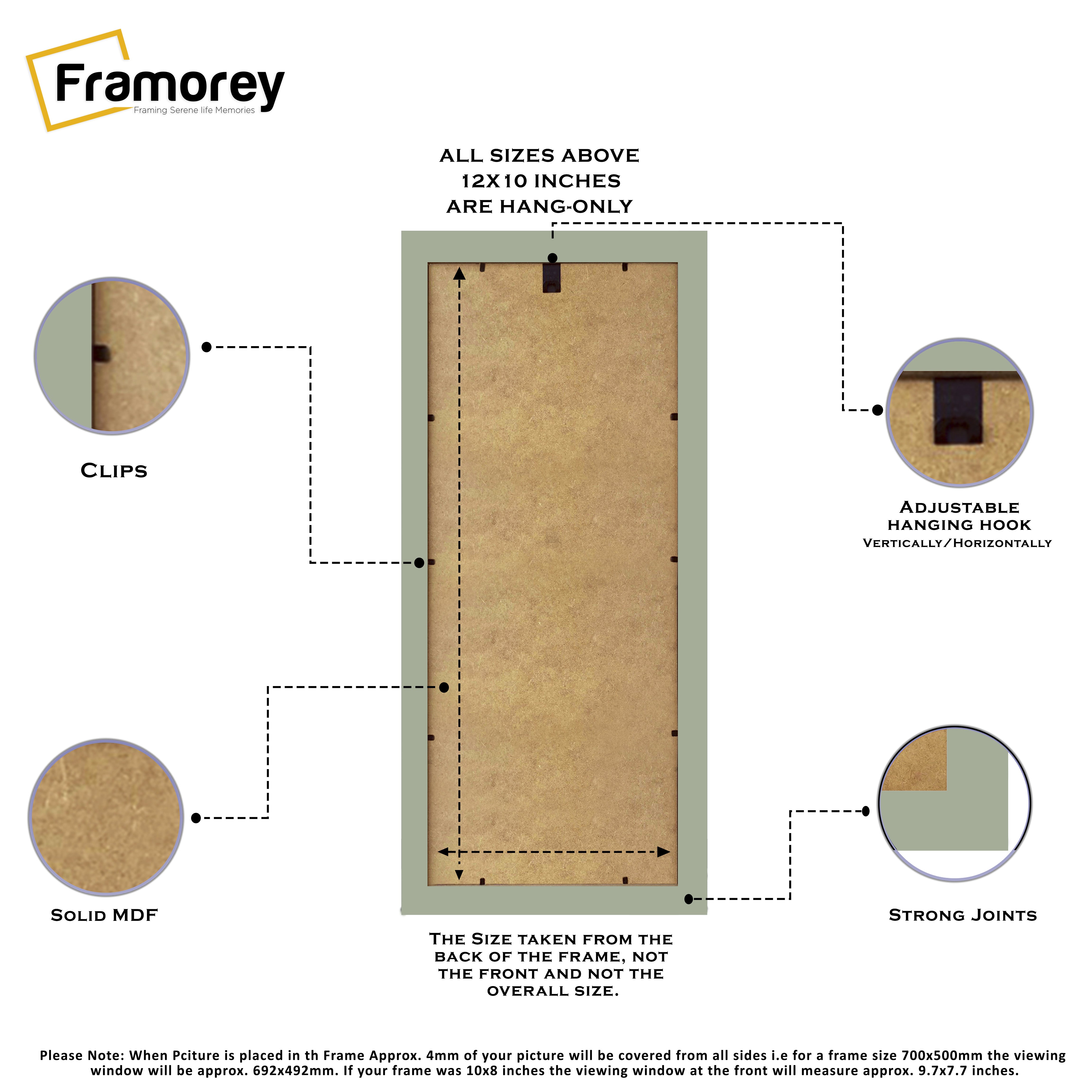 Panoramic Size Gold Picture Frames Handmade Wooden Effect Poster Frames