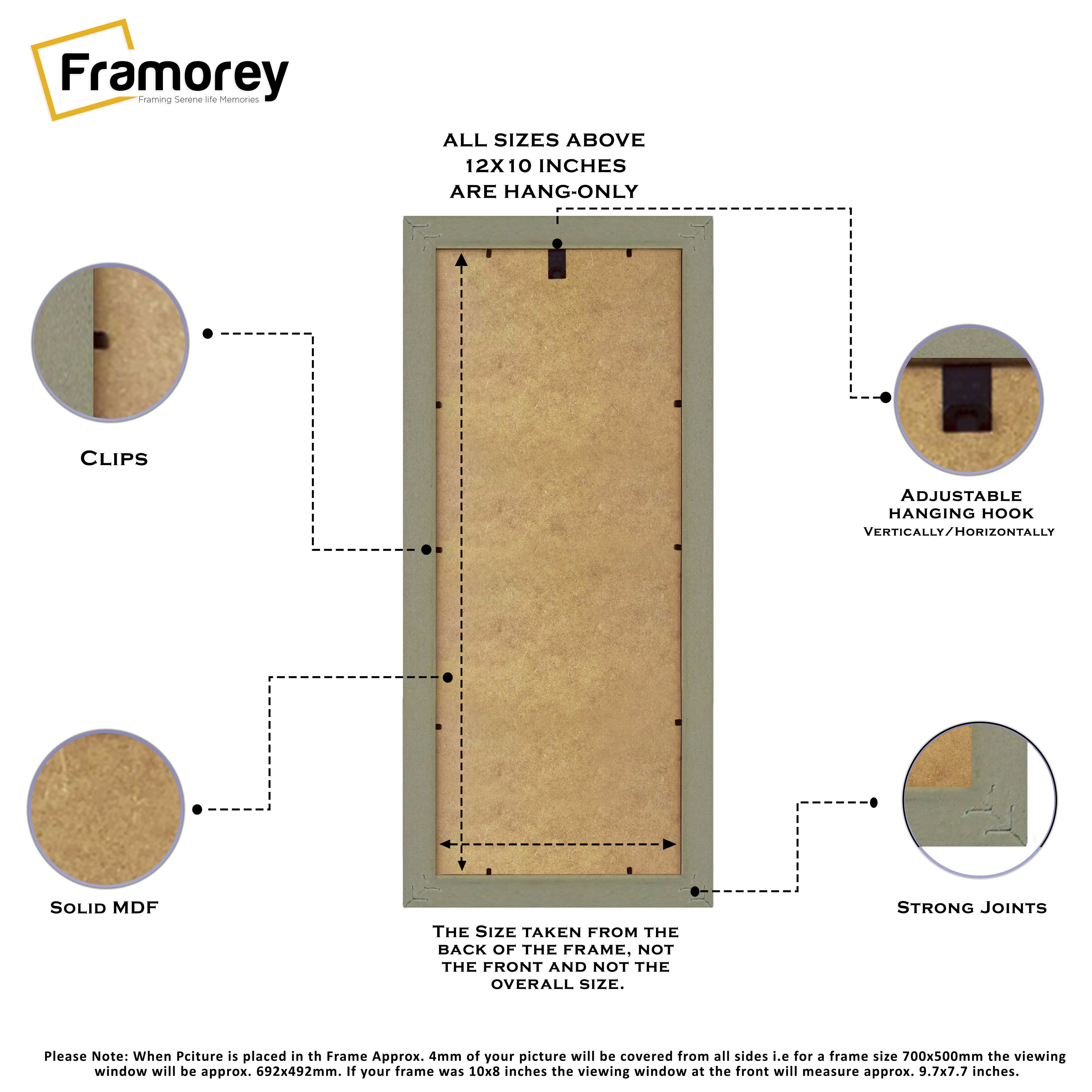 Panorama Style Walnut Oslo Photo Frame Panoramic Picture Frames