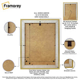 Gold Picture Frames Handmade Wooden Effect Photo Frames With White Mount
