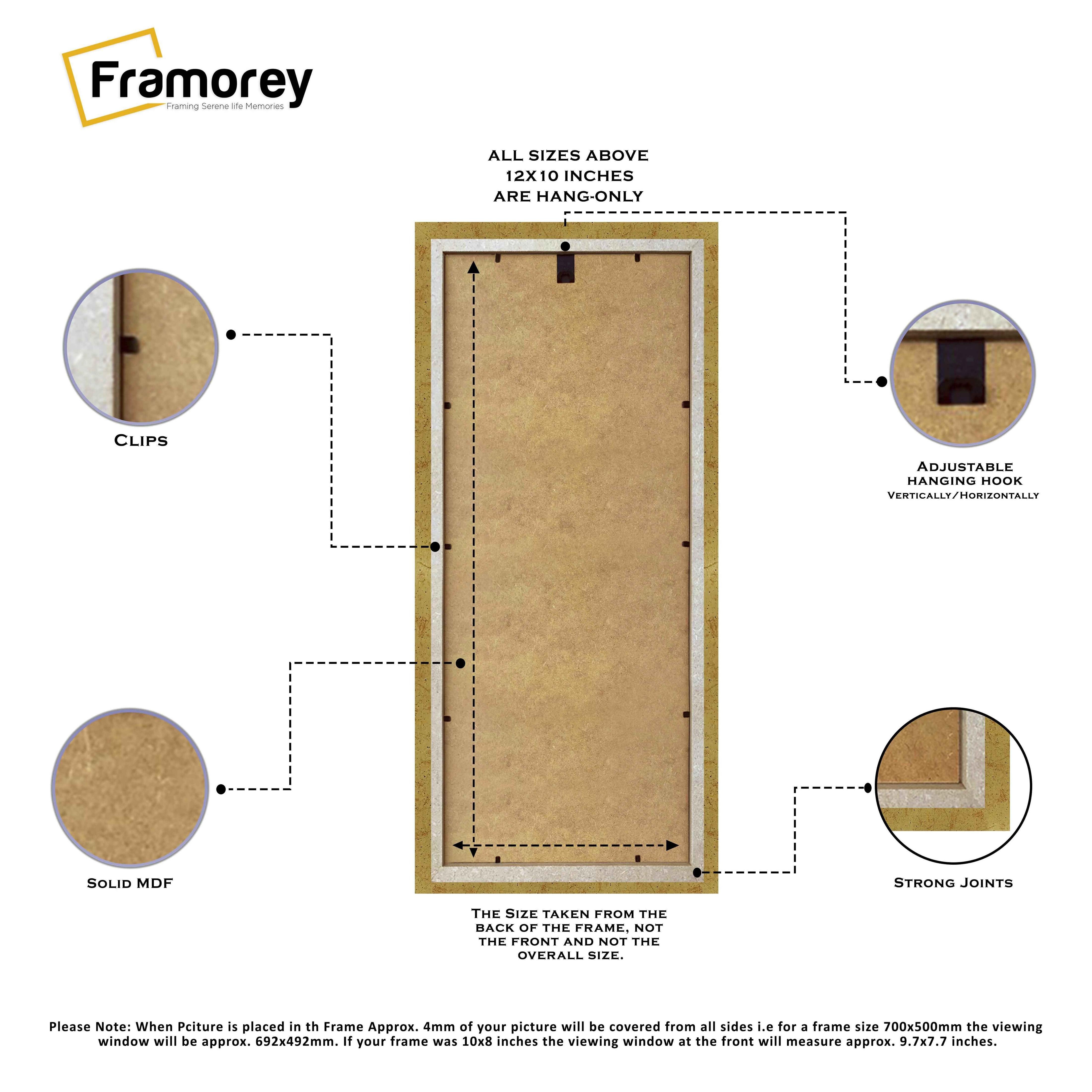 Panoramic Step Style Gold Photo Frame With Black Mount