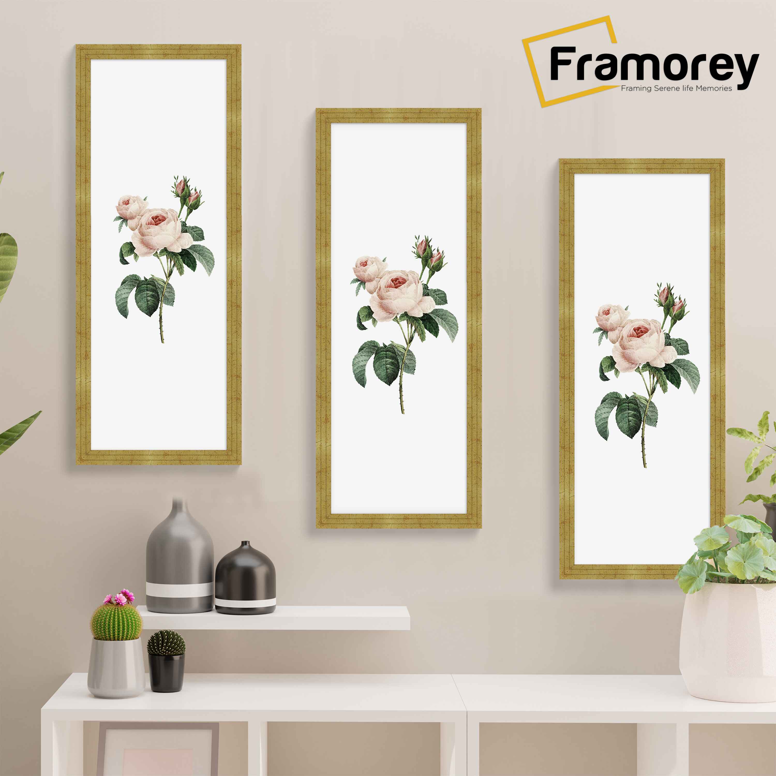 Panoramic Step Style Gold Picture Frame Wall Art Poster Frame