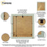 Gold Square Photo Frame Backside View Poster Frame Highlighting it's Features