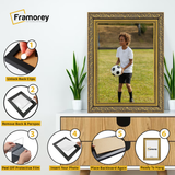 illustration of how to install a gold dahlia ornate picture frame step by step