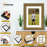 illustration of how to install a gold dahlia ornate picture frame step by step