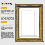 gold dahlia white mount picture frame dimensions guide for selecting correct picture frame size