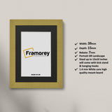 Gold Photo Frames Handmade Wooden Effect Picture Frames With Black Mount