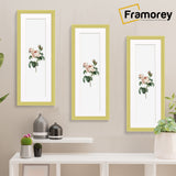 Panoramic Step Style Gold Photo Frame With White Mount
