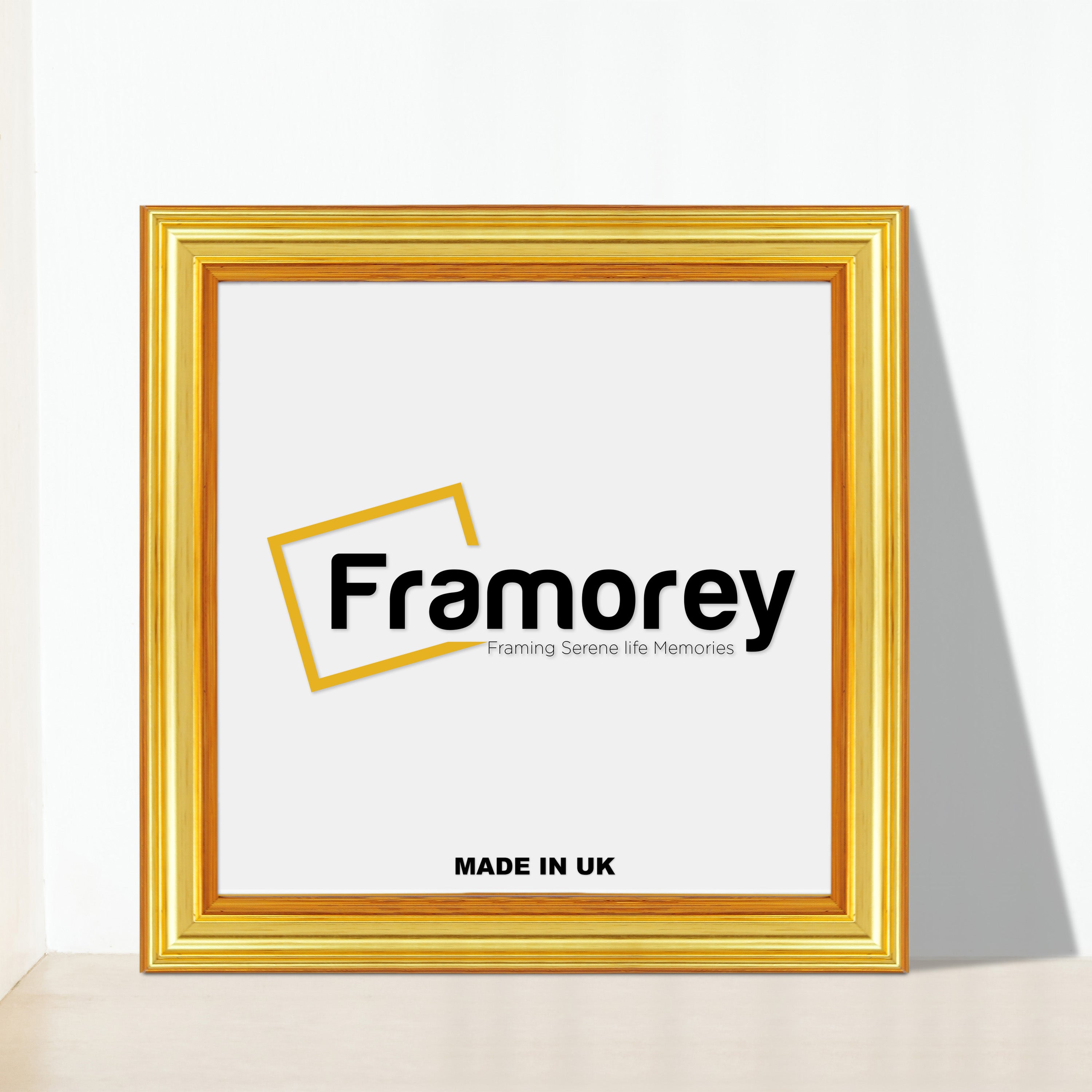 Square Size Gold Picture Frames Handmade Wooden Effect Photo Frames